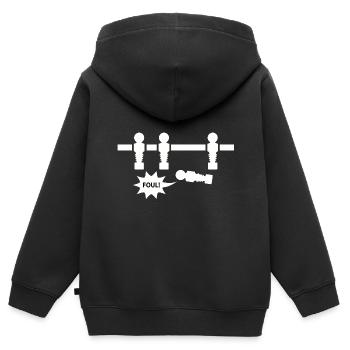 witzige Tischfussball Outfits Krökeln Kickern - Kinder Premium Organic Zip Hoodie - Schwarz - Hinten - AI Model Kid Male (0cm)