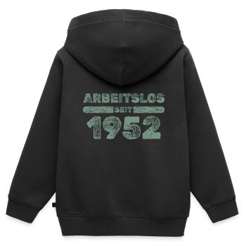seit 1952 - Kinder Premium Organic Zip Hoodie - Schwarz - Hinten - AI Model Kid Male (0cm)