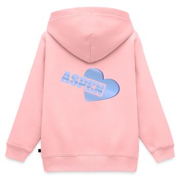 Love Aspen - Kinder Premium Organic Zip Hoodie - Rosa - Hinten - AI Model Kid Female (0cm)