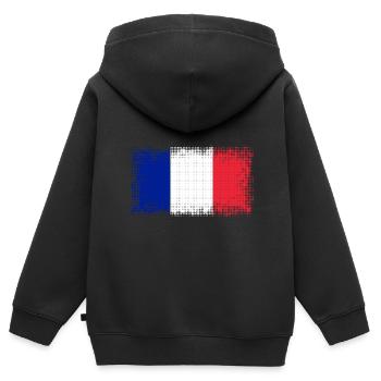 Guadeloupe - Kinder Premium Organic Zip Hoodie - Schwarz - Hinten - AI Model Kid Male (0cm)