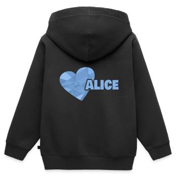 Mama Alice - Kids Premium Organic Zip-up Hoodie - black - Back - AI Model Kid Male (0cm)