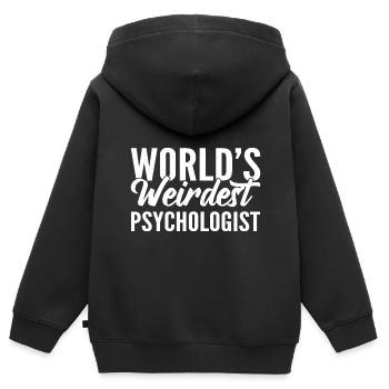 Lustige Psychologie Psychotherapeut - Kinder Premium Organic Zip Hoodie - Schwarz - Hinten - AI Model Kid Male (0cm)