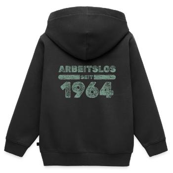 1964 - Sweat Premium à capuche zippé enfant bio - noir - Dos - AI Model Kid Male (0cm)