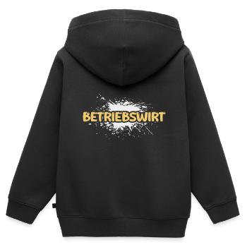 Job Betriebswirt - Kinder Premium Organic Zip Hoodie - Schwarz - Hinten - AI Model Kid Male (0cm)