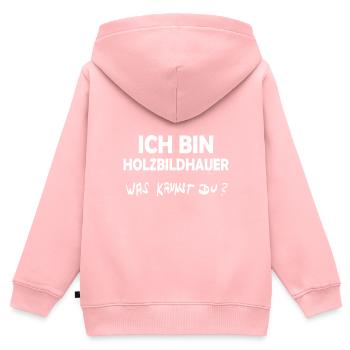 Wood sculptor - Kids Premium Organic Zip-up Hoodie - rose - Back - AI Model Kid Female (0cm)