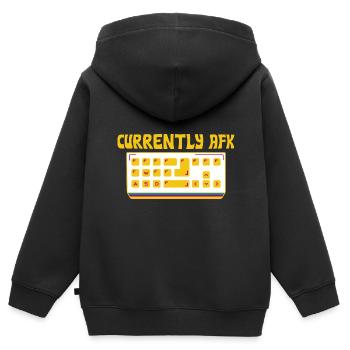 Actuellement Afk 4 - Sweat Premium à capuche zippé enfant bio - noir - Dos - AI Model Kid Male (0cm)