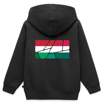Gift for Hungary - Kids Premium Organic Zip-up Hoodie - black - Back - AI Model Kid Male (0cm)