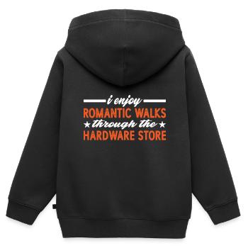 Romantic Walks Through The Hardware Store 24 - Kids Premium Organic Zip-up Hoodie - black - Back - AI Model Kid Male (0cm)