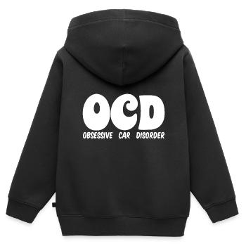 Trouble obsessionnel de la voiture - Sweat Premium à capuche zippé enfant bio - noir - Dos - AI Model Kid Male (0cm)