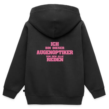 Beruf Augenoptiker - Kinder Premium Organic Zip Hoodie - Schwarz - Hinten - AI Model Kid Male (0cm)