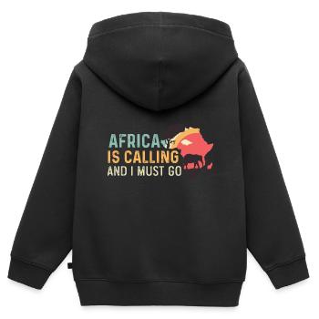 L’Afrique qualifie de poison nationaliste - Sweat Premium à capuche zippé enfant bio - noir - Dos - AI Model Kid Male (0cm)