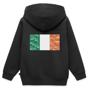 Irland - Kinder Premium Organic Zip Hoodie - Schwarz - Hinten - AI Model Kid Male (0cm)