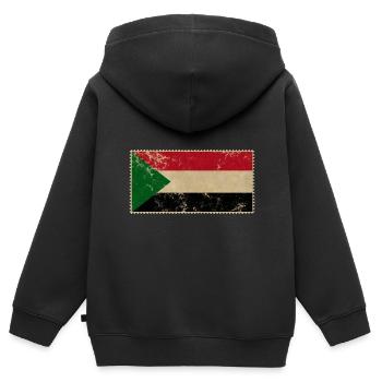 Soudan - Sweat Premium à capuche zippé enfant bio - noir - Dos - AI Model Kid Male (0cm)
