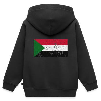 Soudan - Sweat Premium à capuche zippé enfant bio - noir - Dos - AI Model Kid Male (0cm)