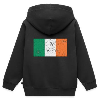 Irland Irland - Kinder Premium Organic Zip Hoodie - Schwarz - Hinten - AI Model Kid Male (0cm)