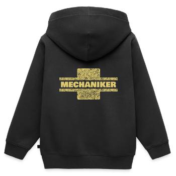 Beruf Mechaniker - Kinder Premium Organic Zip Hoodie - Schwarz - Hinten - AI Model Kid Male (0cm)