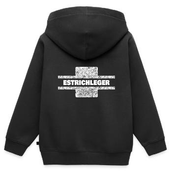 Screed layer as a profession - Kids Premium Organic Zip-up Hoodie - black - Back - AI Model Kid Male (0cm)