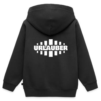 Profession Vacationer - Kids Premium Organic Zip-up Hoodie - black - Back - AI Model Kid Male (0cm)