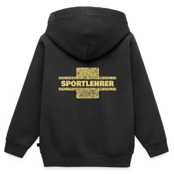 Physical education teacher as a profession - Kids Premium Organic Zip-up Hoodie - black - Back - AI Model Kid Male (0cm)