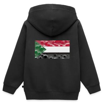 Sudan - Kids Premium Organic Zip-up Hoodie - black - Back - AI Model Kid Male (0cm)