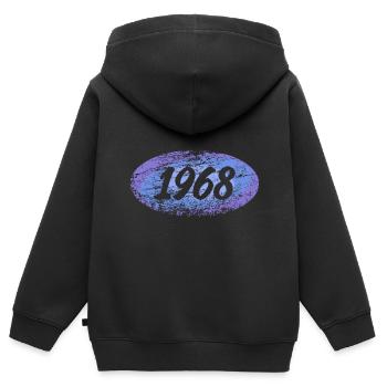 1968 1968 - Sweat Premium à capuche zippé enfant bio - noir - Dos - AI Model Kid Male (0cm)