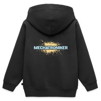 Job Mechatroniker - Kinder Premium Organic Zip Hoodie - Schwarz - Hinten - AI Model Kid Male (0cm)