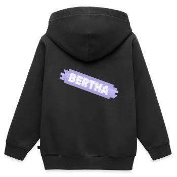 First name for Bertha Mother Infant - Kids Premium Organic Zip-up Hoodie - black - Back - AI Model Kid Male (0cm)