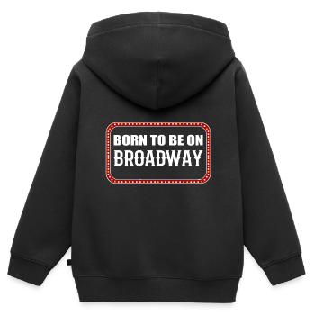 Comédie musicale Acteurs de Broadway - Sweat Premium à capuche zippé enfant bio - noir - Dos - AI Model Kid Male (0cm)