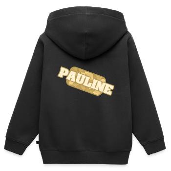 Bio Pauline - Kinder Premium Organic Zip Hoodie - Schwarz - Hinten - AI Model Kid Male (0cm)