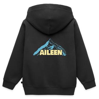 Frauenname Aileen - Kinder Premium Organic Zip Hoodie - Schwarz - Hinten - AI Model Kid Male (0cm)