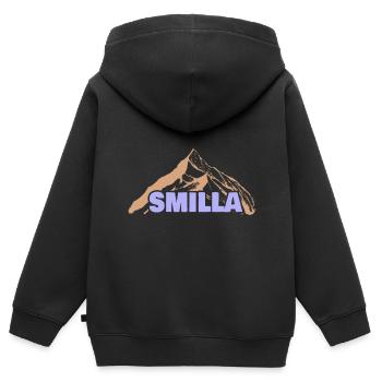 Smilla als Geschenkidee - Kinder Premium Organic Zip Hoodie - Schwarz - Hinten - AI Model Kid Male (0cm)