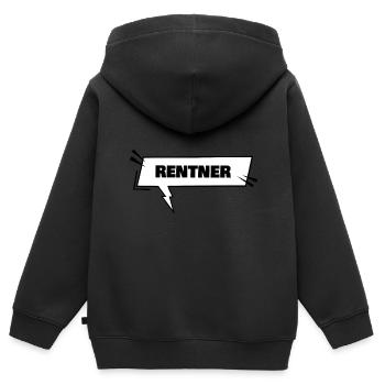 Retraités de l’éducation - Sweat Premium à capuche zippé enfant bio - noir - Dos - AI Model Kid Male (0cm)