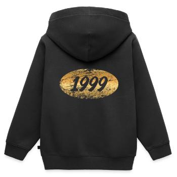 Métal précieux 1999 - Sweat Premium à capuche zippé enfant bio - noir - Dos - AI Model Kid Male (0cm)