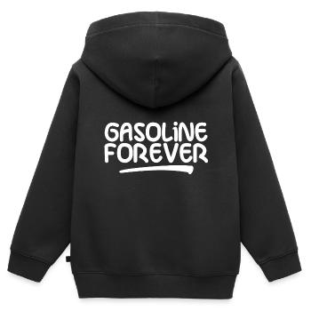 Essence pour toujours 4 - Sweat Premium à capuche zippé enfant bio - noir - Dos - AI Model Kid Male (0cm)