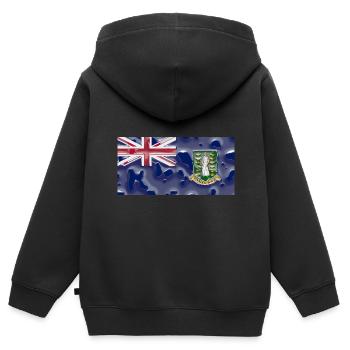 Gift for Virgin Islands - Kids Premium Organic Zip-up Hoodie - black - Back - AI Model Kid Male (0cm)