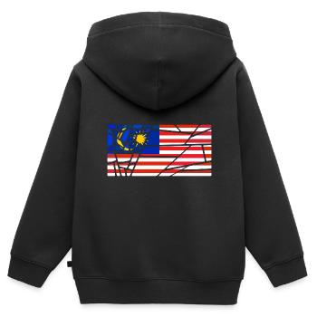 Malaysia as Malaysia - Kids Premium Organic Zip-up Hoodie - black - Back - AI Model Kid Male (0cm)