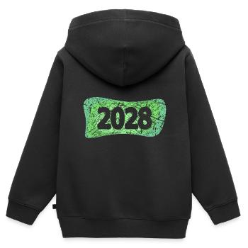 2028 - Sweat Premium à capuche zippé enfant bio - noir - Dos - AI Model Kid Male (0cm)