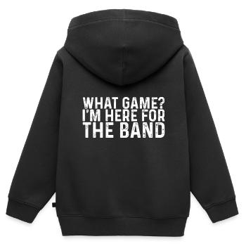 What Game, I'm Here For The Band 3 - Kinder Premium Organic Zip Hoodie - Schwarz - Hinten - AI Model Kid Male (0cm)