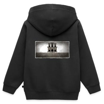 Country: Gibraltar - Kids Premium Organic Zip-up Hoodie - black - Back - AI Model Kid Male (0cm)