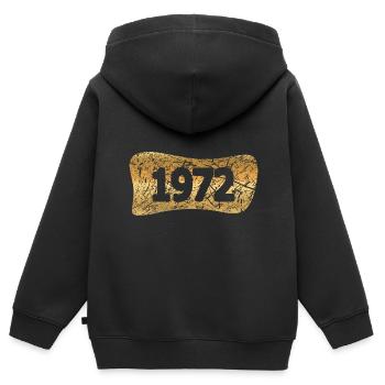 Lingot d’or 1972 - Sweat Premium à capuche zippé enfant bio - noir - Dos - AI Model Kid Male (0cm)