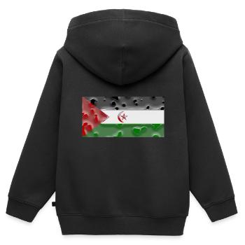 Gift for Western Sahara - Kids Premium Organic Zip-up Hoodie - black - Back - AI Model Kid Male (0cm)