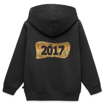 Métal précieux 2017 - Sweat Premium à capuche zippé enfant bio - noir - Dos - AI Model Kid Male (0cm)