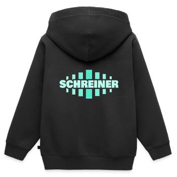 Schreiner - Kinder Premium Organic Zip Hoodie - Schwarz - Hinten - AI Model Kid Male (0cm)