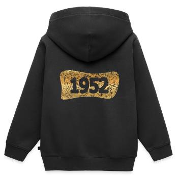 1952 - Kids Premium Organic Zip-up Hoodie - black - Back - AI Model Kid Male (0cm)