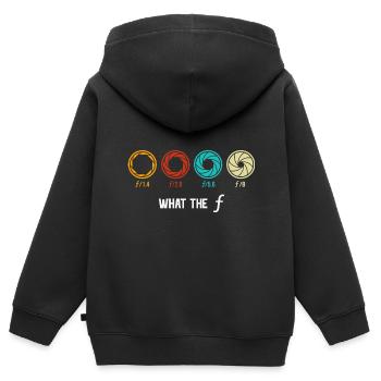 Fotografie Kamera Objektiv Fokus Was Das F - Kinder Premium Organic Zip Hoodie - Schwarz - Hinten - AI Model Kid Male (0cm)