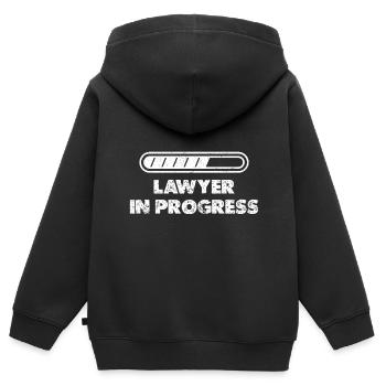 Rechtsanwalt In Progress Rechtsanwalt Gericht Rech - Kinder Premium Organic Zip Hoodie - Schwarz - Hinten - AI Model Kid Male (0cm)