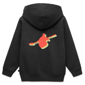 Aviron Aviron Aviron Bateau Aviron - Sweat Premium à capuche zippé enfant bio - noir - Dos - AI Model Kid Male (0cm)
