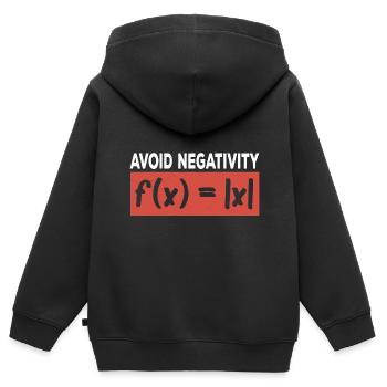 Avoid Negativity Mathematics Function Math - Kids Premium Organic Zip-up Hoodie - black - Back - AI Model Kid Male (0cm)