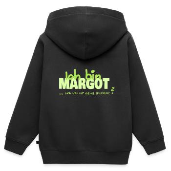 Ausrede Margot - Kinder Premium Organic Zip Hoodie - Schwarz - Hinten - AI Model Kid Male (0cm)