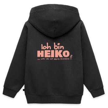 Ausrede Heiko - Kinder Premium Organic Zip Hoodie - Schwarz - Hinten - AI Model Kid Male (0cm)
